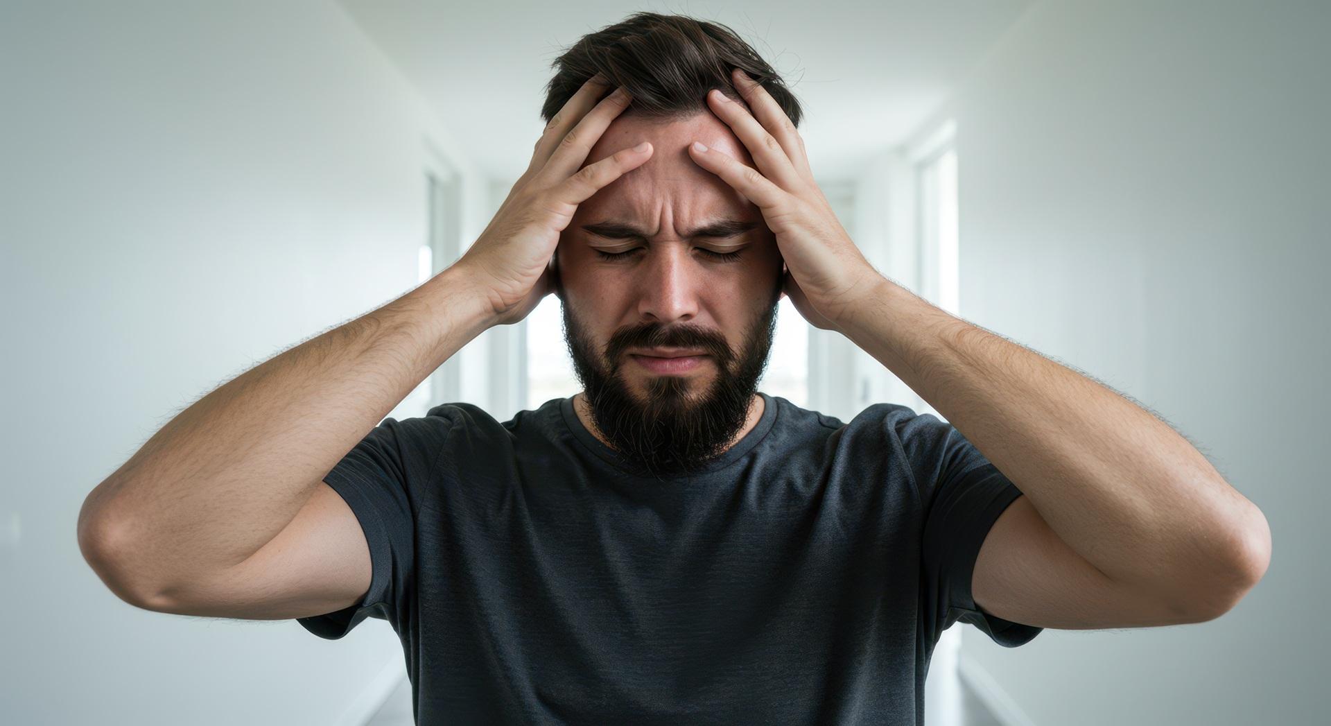 Mann mit Stresssymptomen | Alltagsbegleiter Ausbildung